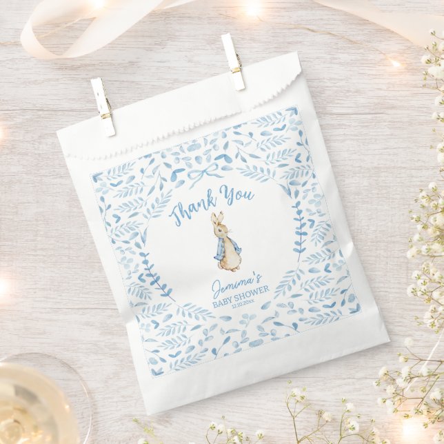 Blue White Peter the Rabbit Beatrix Baby Dusche Geschenktütchen (Ausgeschnitten)