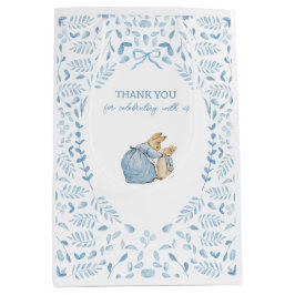 Blue White Peter the Rabbit Beatrix Baby Dusche Mittlere Geschenktüte