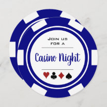 Blue White Poker Chip Casino