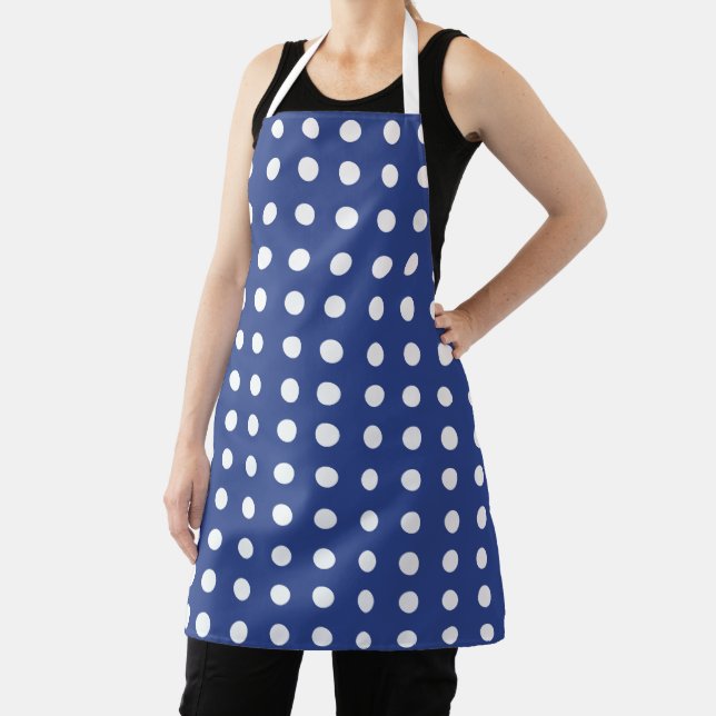 Blue White Polka Dots Baker Schürze (InSitu)