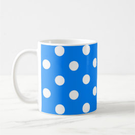 Blue White Polka Dots Design Kaffeetasse