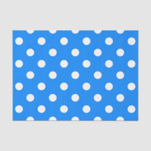 Blue White Polka Dots Design Seidenpapier