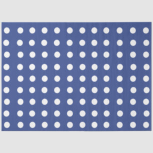 Blue White Polka Dots Seidenpapier