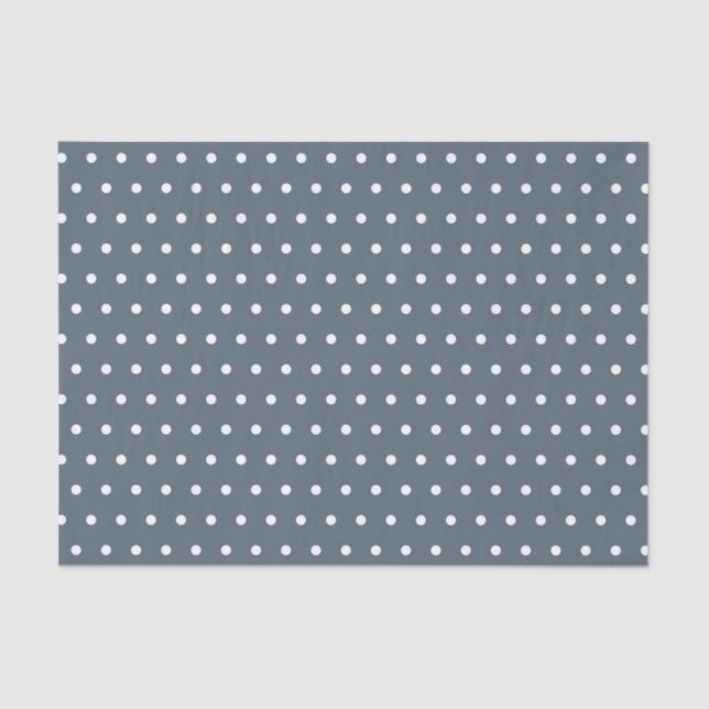 BLUE & WHITE POLKA DOTS SEIDENPAPIER (Vorderseite)