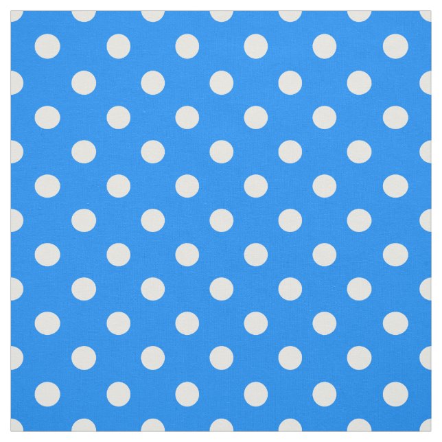 Blue White Polka Dots Textile Stoff (Muster)