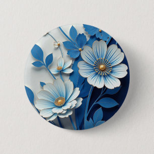 Blue & White Porcelain Handy Case - Traditionelle  Button