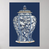 Blue & White Porcelain Vase von Vision Studio