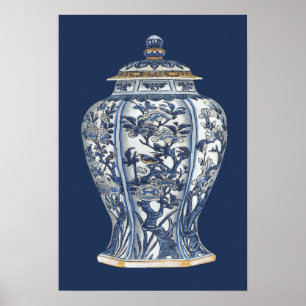 Blue & White Porcelain Vase von Vision Studio Poster