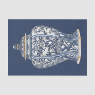 Blue & White Porcelain Vase von Vision Studio Seidenpapier