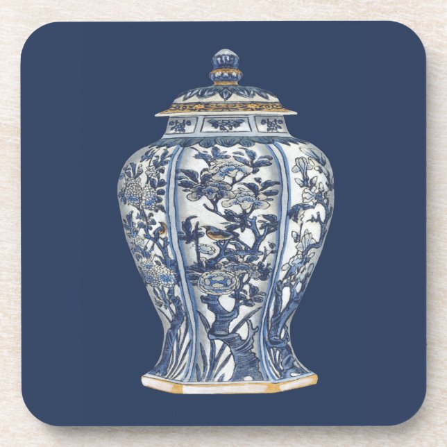 Blue & White Porcelain Vase von Vision Studio Untersetzer (Vorderseite)