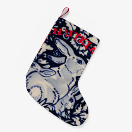 Blue & White Rabbit Bunny Pet Geschenk Kinder Weih Kleiner Weihnachtsstrumpf