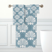 Blue & White Seashell