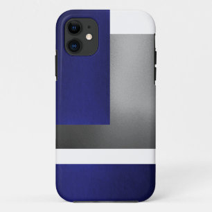 Blue White & Silver Comtemporary Iphone 5 Case