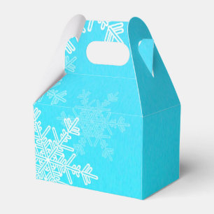 Blue White Snowflakes Minimalistisch Weihnachten Geschenkschachtel