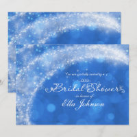 Blue & White Sparkle Aschenputtel Brautparty