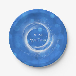 Blue & White Sparkle Aschenputtel Jedes Event Part Pappteller