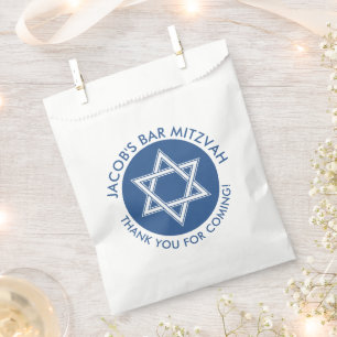 Blue White Star von David Bar Mitzvah Geschenktütchen