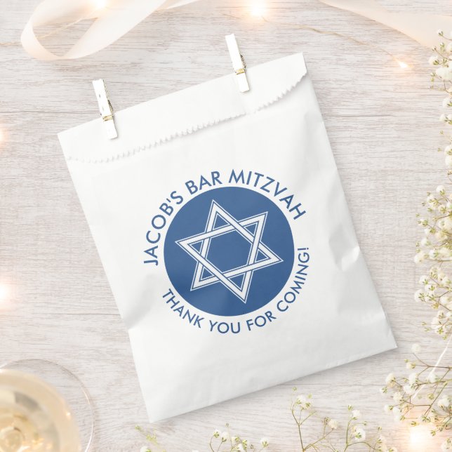Blue White Star von David Bar Mitzvah Geschenktütchen (Ausgeschnitten)