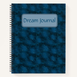 Blue & White Starry Night Celestial Dream Journal Notizbuch