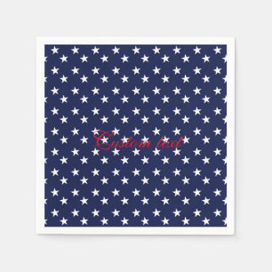 Blue & White Stars 4. Juli Party Napkins Serviette