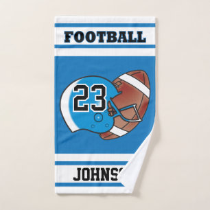 Blue & White Strip Fußball Jersey Handtuch