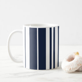 Blue White Stripes Beach House Kaffeetasse