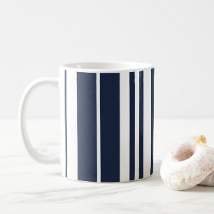 Blue White Stripes Beach House Kaffeetasse