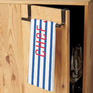 Blue White Stripes Koch Julia Ihr Name Kochen Geschirrtuch