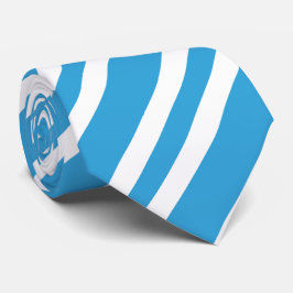 Blue White Stripes Pattern Krawatte