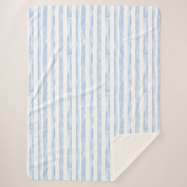 Blue White Stripes   Sherpadecke (Vorderseite)