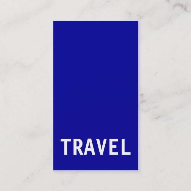 Blue White Travel Agent Business Card Visitenkarte (Vorderseite)