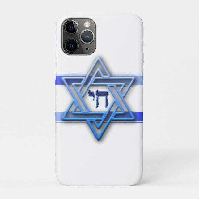 Blue White und der Star von David Case-Mate iPhone Hülle (Rückseite)
