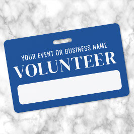 Blue White Volunteer Ausweis