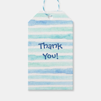 blue white watercolors thank you tags for favors geschenkanhänger