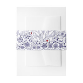 Blue White Wedding Einladungsbanderole