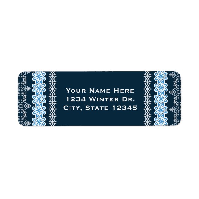 Blue & White Winter Lace Elegante Urlaubsparty (Vorne)