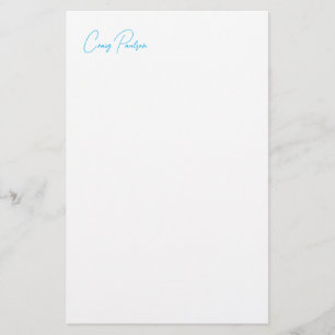 Blue White Your Name Calligraphy Einzigartig Minim Briefpapier