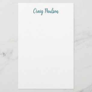 Blue White Your Name Calligraphy Einzigartig Minim Briefpapier