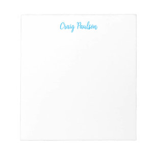 Blue White Your Name Calligraphy Einzigartig Minim Notizblock