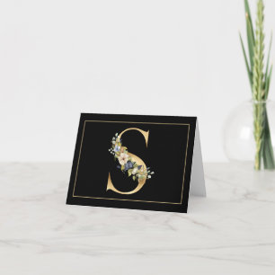 BLUE & WHLORAL AUF GOLD MONOGRAM S