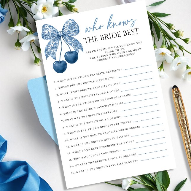 Blue Who knows the Bride Best Bridal Shower Game (Von Creator hochgeladen)