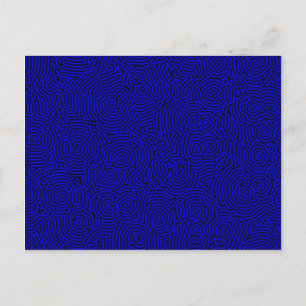 Blue Whorls Postcard Postkarte