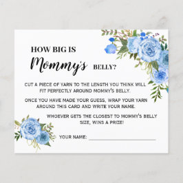 Blue Wie groß ist die Mommy Bly Baby Showkarte Flyer