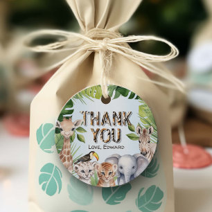 Blue Wild One, Jungle thematisiert Junge 1. Geburt Geschenkanhänger