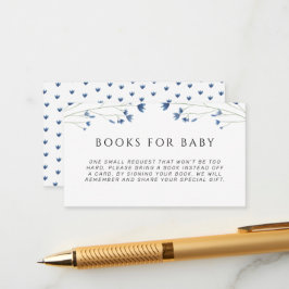 Blue Wildblume Baby Showbücher für Baby Begleitkarte