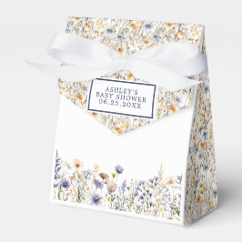 Blue Wildblume Boho Watercolor Babydusche Geschenkschachtel