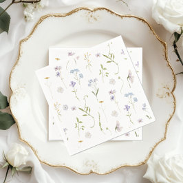 Blue Wildblume Floral elegante Baby Boy Dusche Serviette