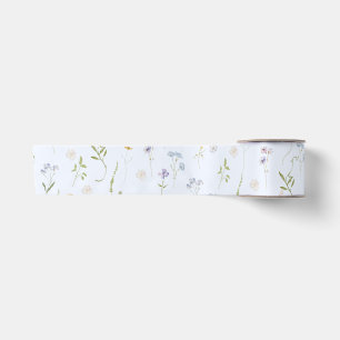 Blue Wildblume Floral eleganter Sommer Satinband