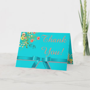 Blue Wildblume Spring geklappt Danke Karte