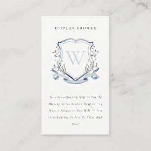 Blue Wildblume Wappen Display Dusche Babydusche Begleitkarte